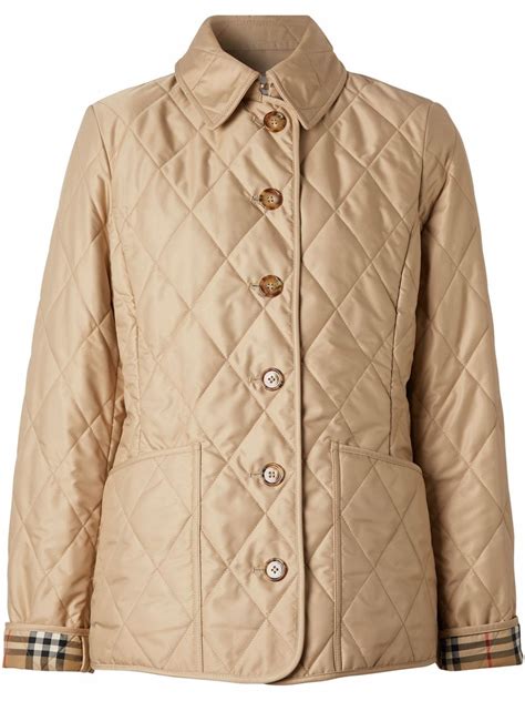 burberry quilted fitted jacket|burberry quilted jacket sale women.